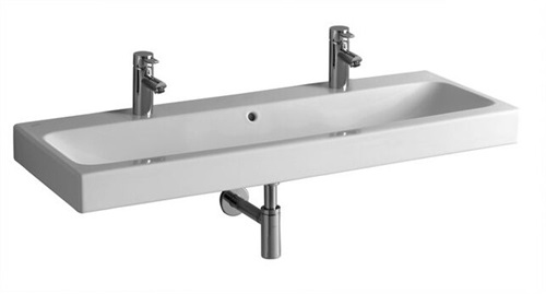 Keramag umywalka iCon 1200x485mm z dwoma otworami na baterię biała KT
