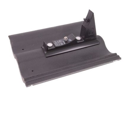 Braas Harzer Pfanne Classic Novo MATT granite standing stone w. aluminium horn Aluminium horn