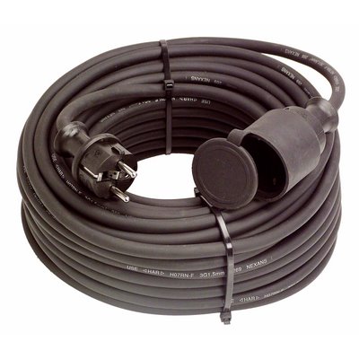 Schwabe Gummi Verlängerungsleitung 25m 230V 16A max. 3500W - H07RN-F 3Gx2.5
