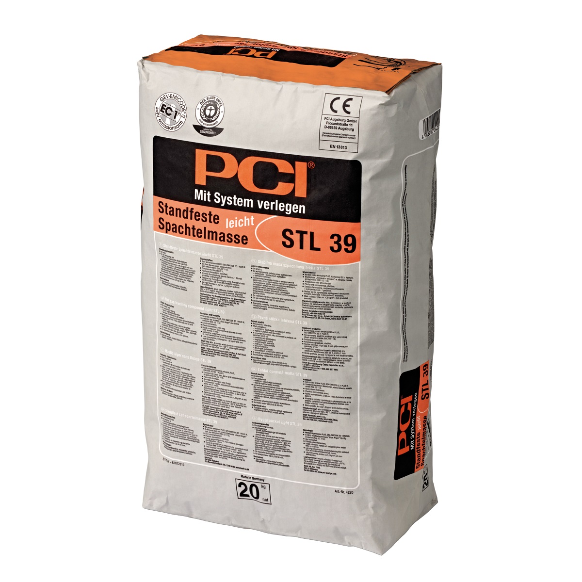 PCI STL39 levelling compound light grey - 20kg bag