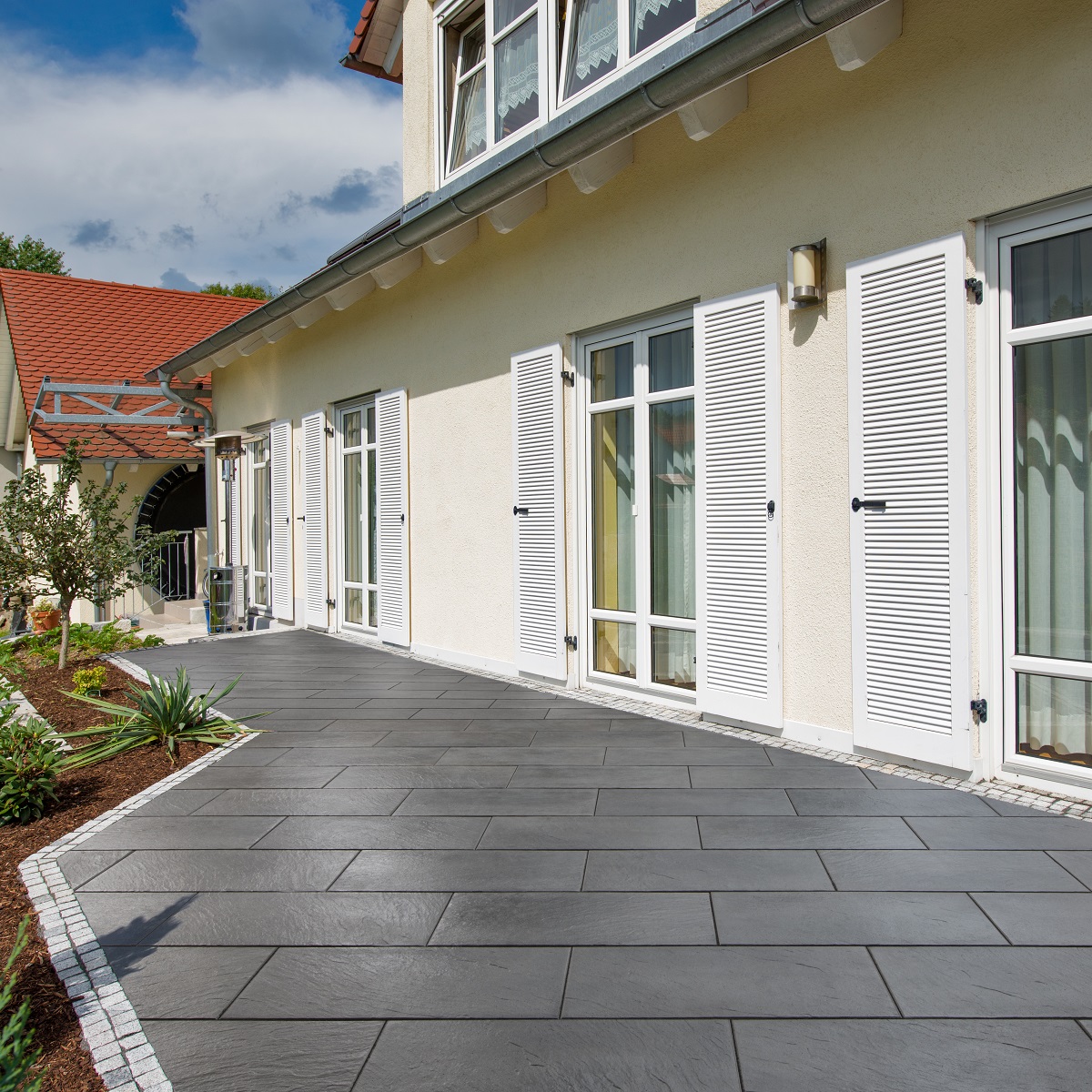 Platte Andalusia 80x40x3.8cm anthrazit strukturiert