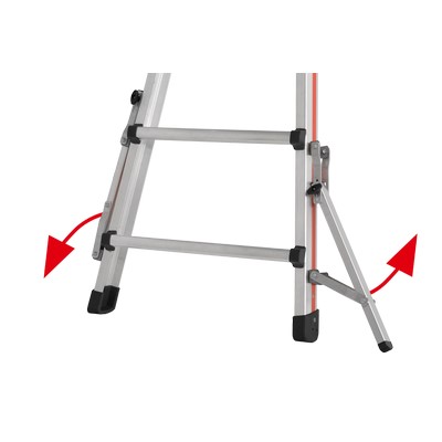 Hymer telescopic ladder 4x6 rungs, length folded 3.46m / extended 6.26m