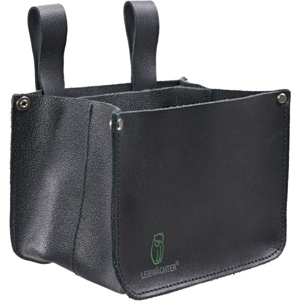 Triuso nail bag LW genuine leather 2 compartments black open