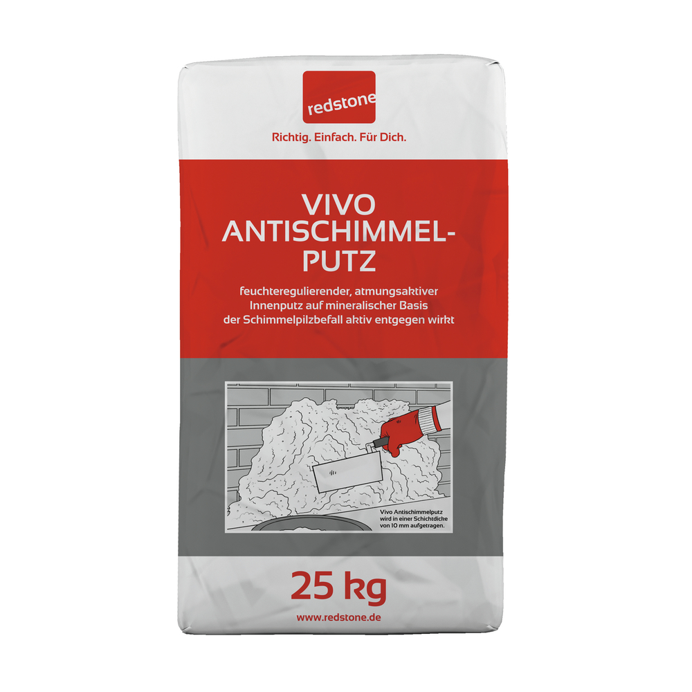 redstone Vivo anti-mould plaster 25 kg bag