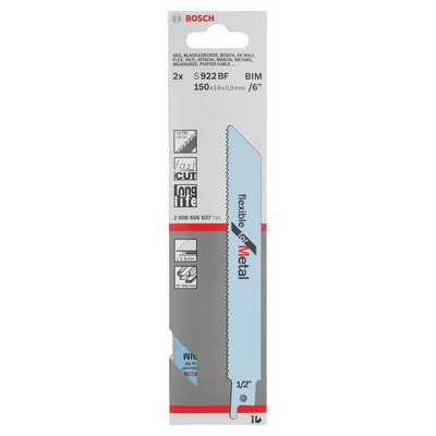 Bosch reciprocating saw blade for metal S 922 BF BIM 2-pack