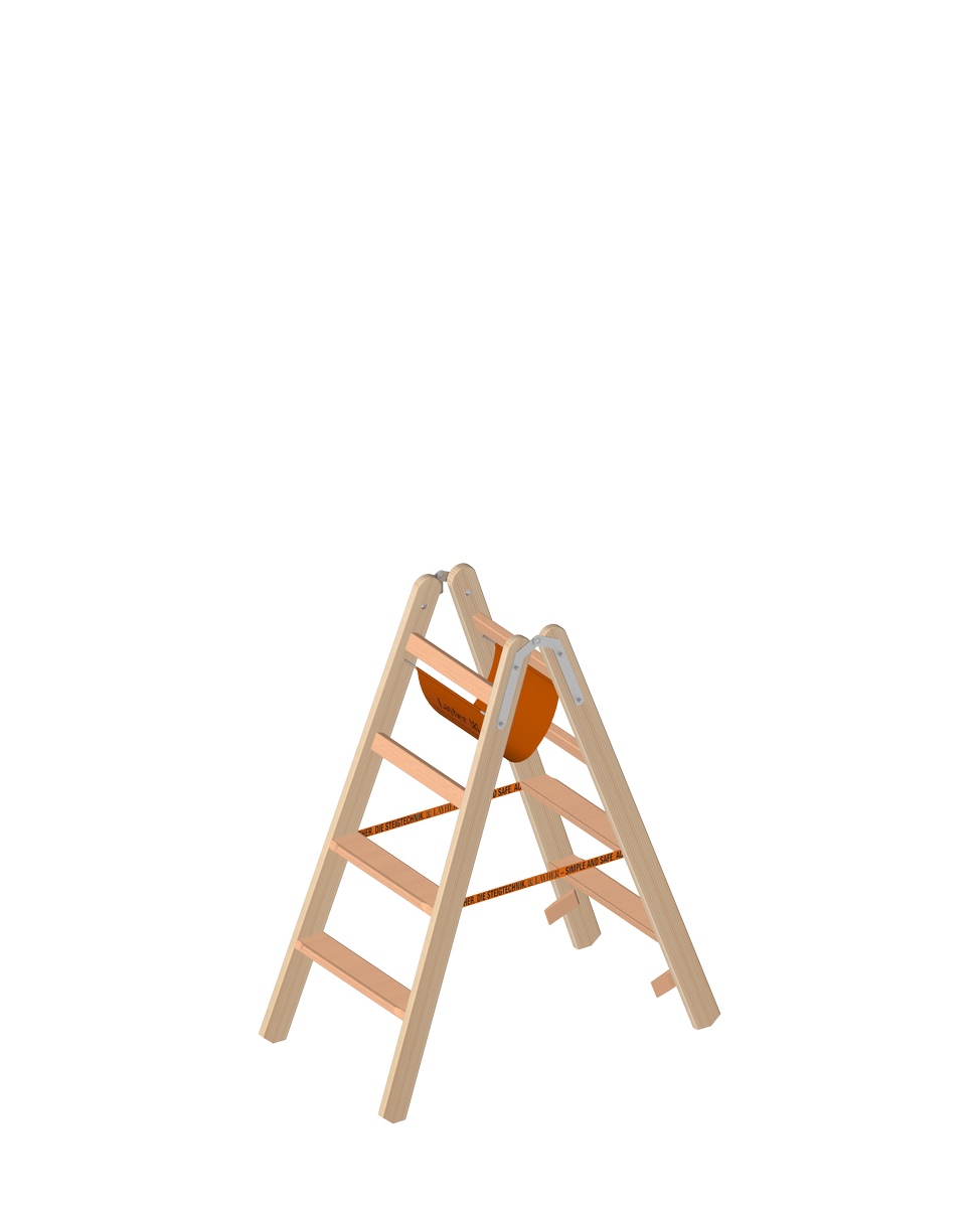 Layher LE Drewniana drabina ze stopniami 2x4 Długość 1.12m - 1020