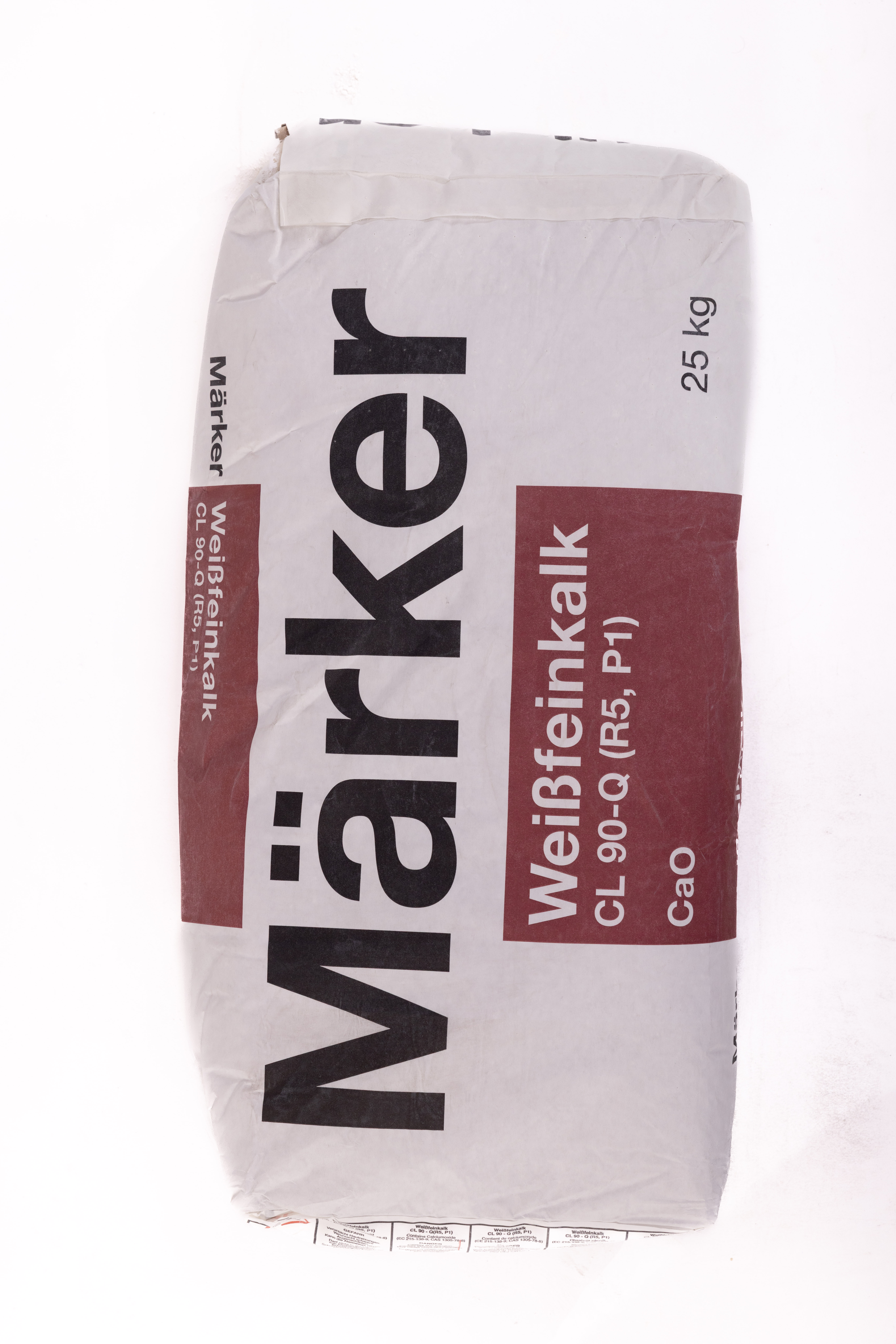 Märker white fine lime unslaked 25kg bag