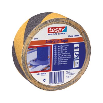 tesa® Anti-Slip Tape 15mx50mm 15mx25mm 16 Black-Yellow - 60951
