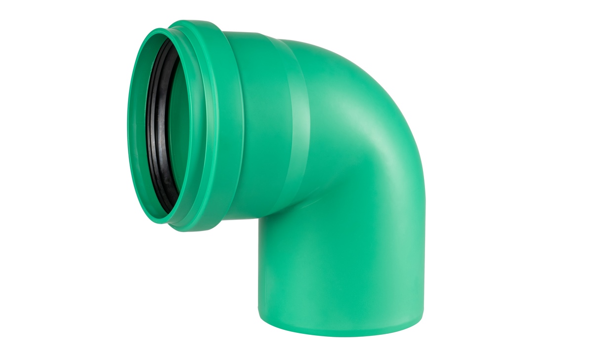 KGB bend PP-MD green DN/OD200 87.5° DIN EN 14758