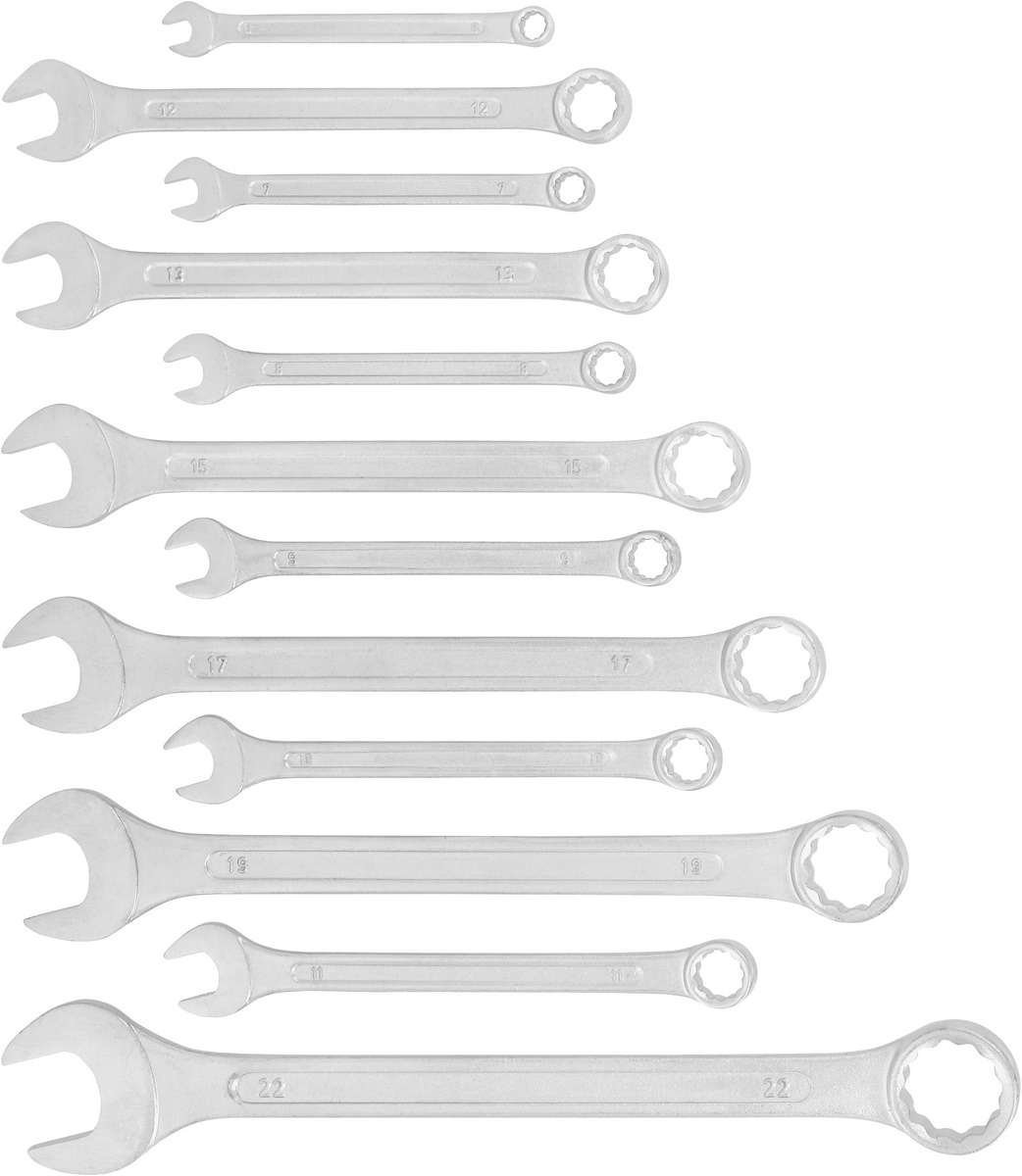 Triuso combination spanner set 12 pcs. 6-15,17,19,22 DIN3113 standard