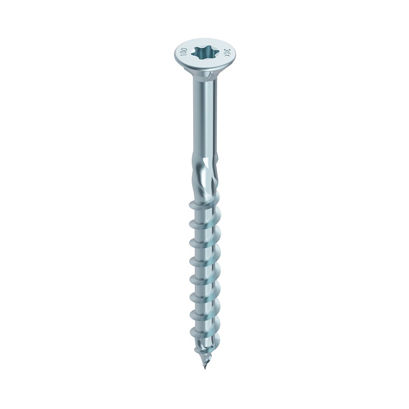 HECO-TOPIX śruba z łbem stożkowym 6x220 T-Drive z żebrami frezującymi vz niebieska TG