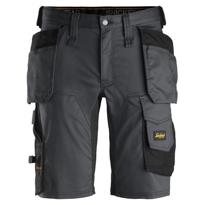 Snickers 6141 AllroundWork Stretch Shorts stahlgrau/schwarz Gr. 52