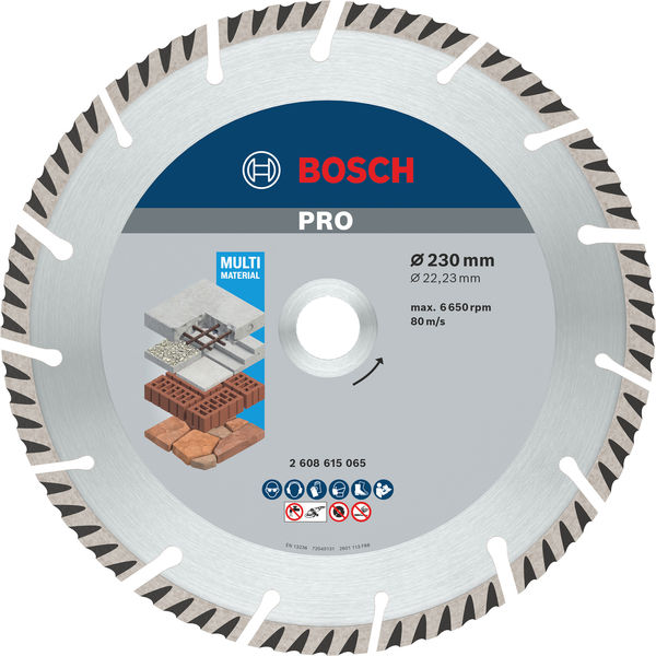 Wielomateriałowa tarcza diamentowa Bosch PRO - 230x22,23x2x10mm