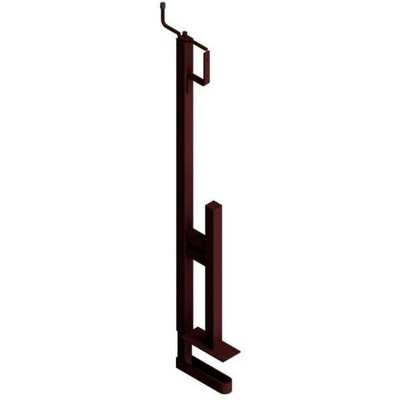 Schake guardrail clamp with screw-on crank, painted