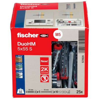 fischer cavity wall plug DuoHM 5 x 55 S PH TX - 25 pieces
