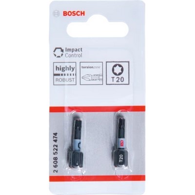Bosch PRO Torx Impact Bit T20 25mm 2-teilig - 2 608 522 474