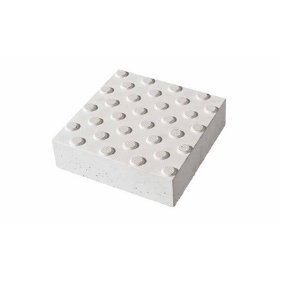 Lithonplus floor indicator 30x30x8cm studded structure diagonal white