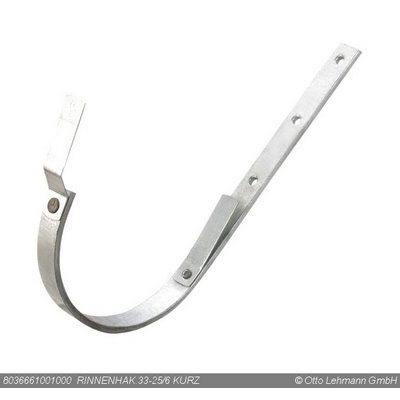 LEH VZ gutter hook half-round 33-25/6mm short cut