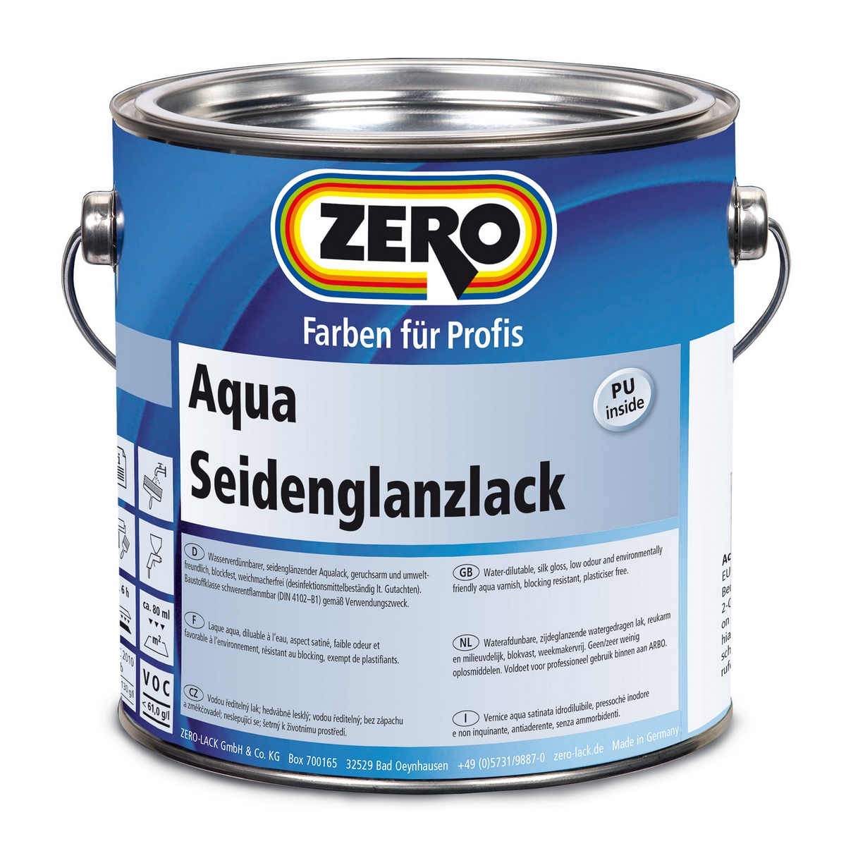 Zero Aqua farba z jedwabistym połyskiem biała 2,5l - 824409010