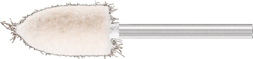 Polishing pin D10xH18mm 59mm 6mm felt pointed cone PFERD