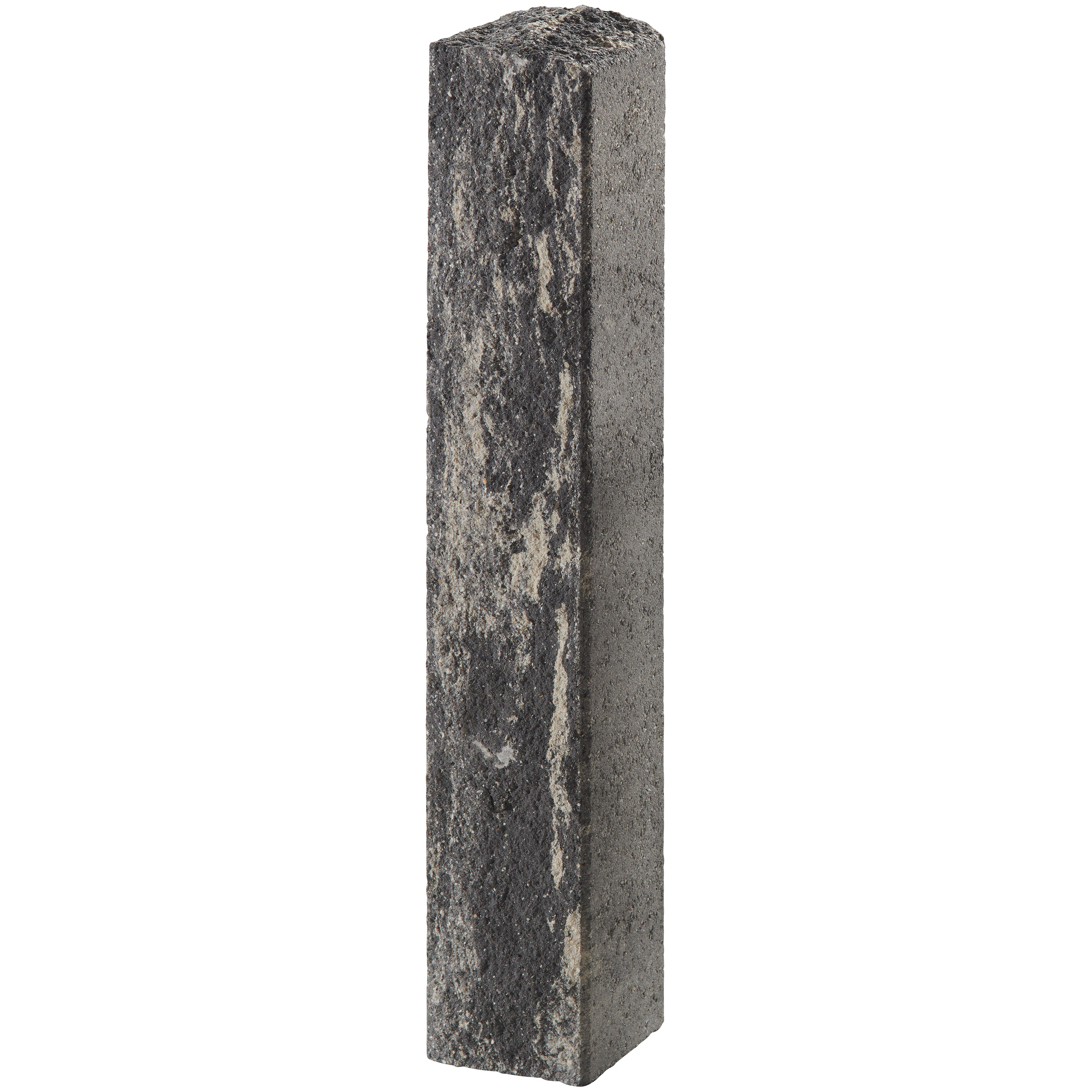 Palisada końcowa Via Leano 15x14x90cm nero bianco palona śrutowana