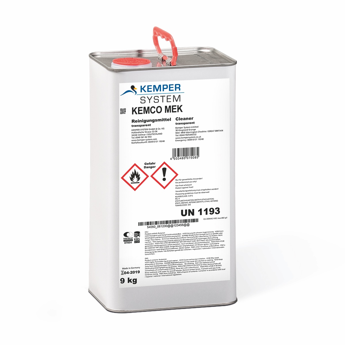 KEMPER KEMCO® MEK środek czyszczący pojemnik 10l
