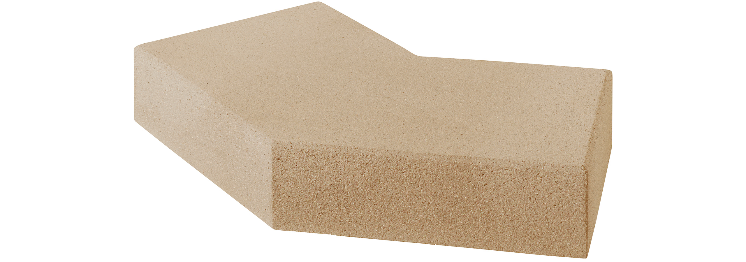 Stufe Vios 135° Ecke 50-50x35x15cm beige. kugelgestrahlt