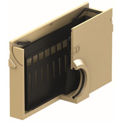 ACO Self® inlet box without grate w. drain DN100 500x118x300mm