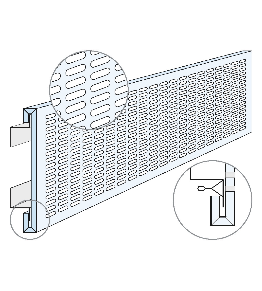 Knauf Adit Tangent 9.5 white foil-coated. 2400x450mm MiWo insert