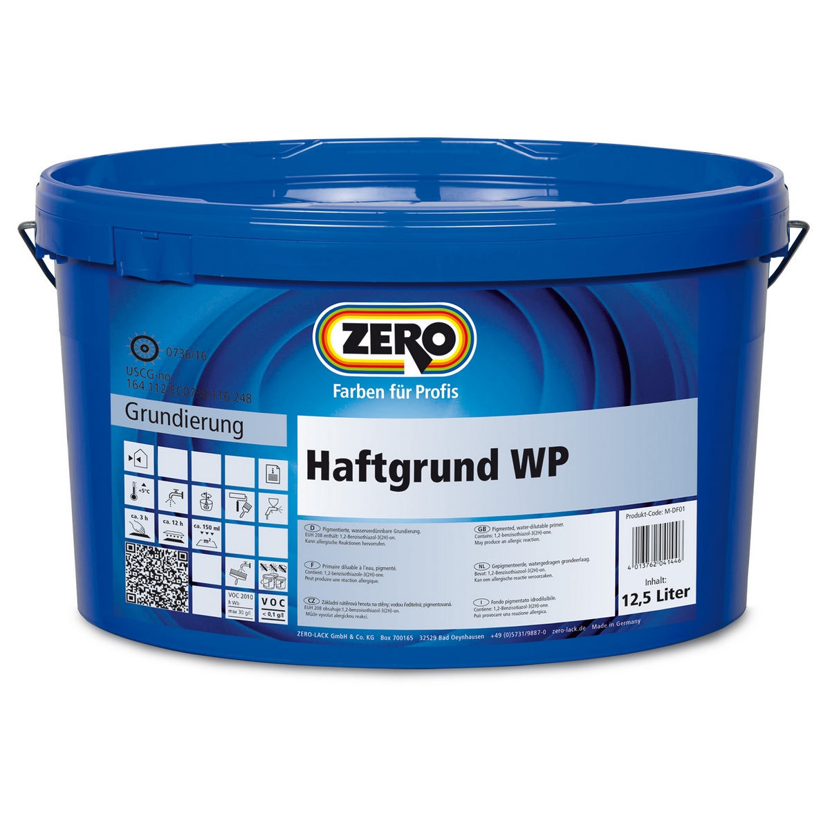 Zero primer WP 12.5 litre primer white matt