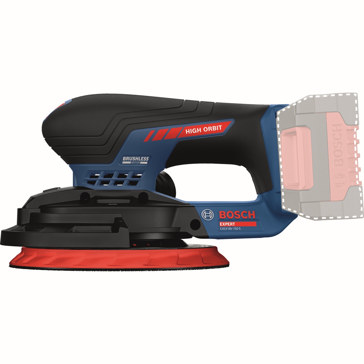 Bosch EXPERT EXEX18V-150-5 Akku-Exzenterschleifer in L-BOXX 162