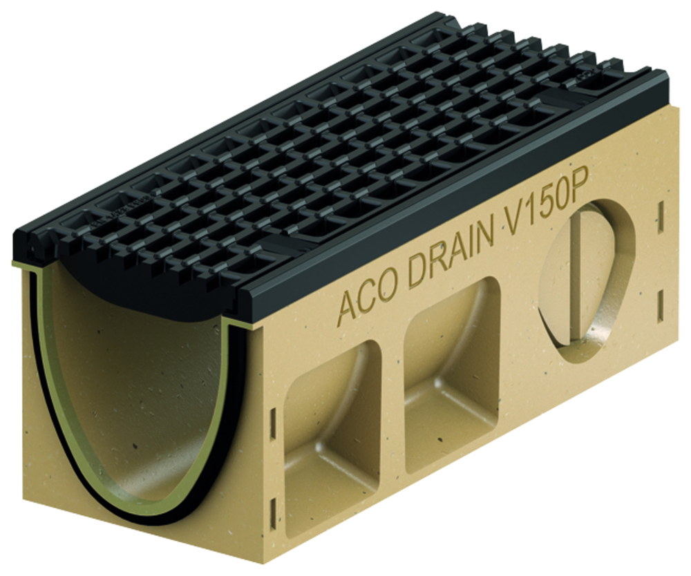 ACO PowerDrain Performance V150P channel type 0.1, 0.5m, cast edge KTL