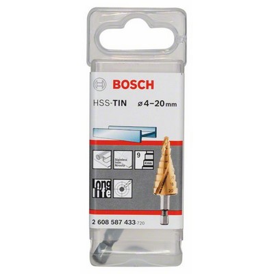 Bosch HSS-Stufenbohrer TiN Sechskantschaft 1/4" 4-20x70.5mm