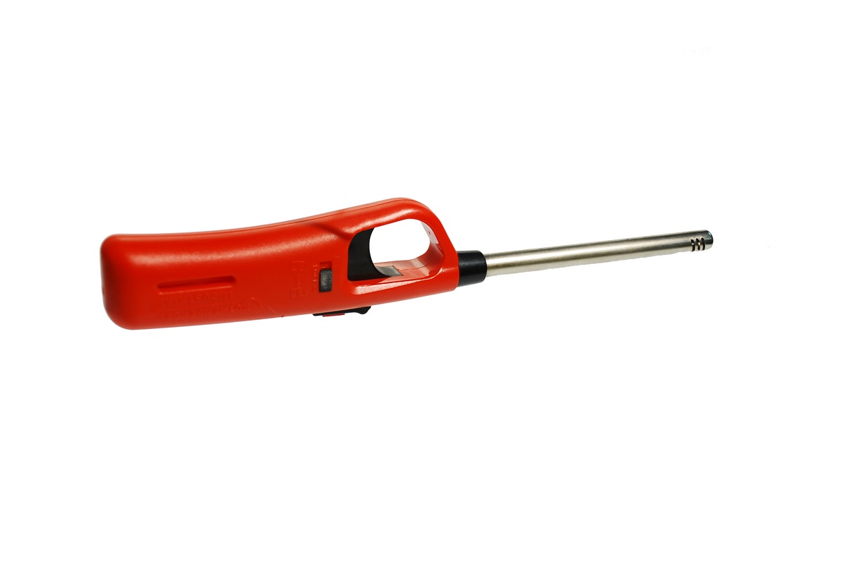 Standard gas lighter incl. piezo ignition and gas indicator