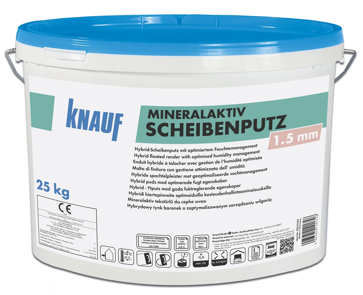 Knauf MineralAktiv SP 1,5 mm biały 25 kg Tynk hybrydowy w płycie
