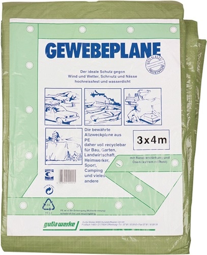 Fabric tarpaulin Multi Tarp w.aluminium eyelets Stand.W.5000xL.6000mm olive green