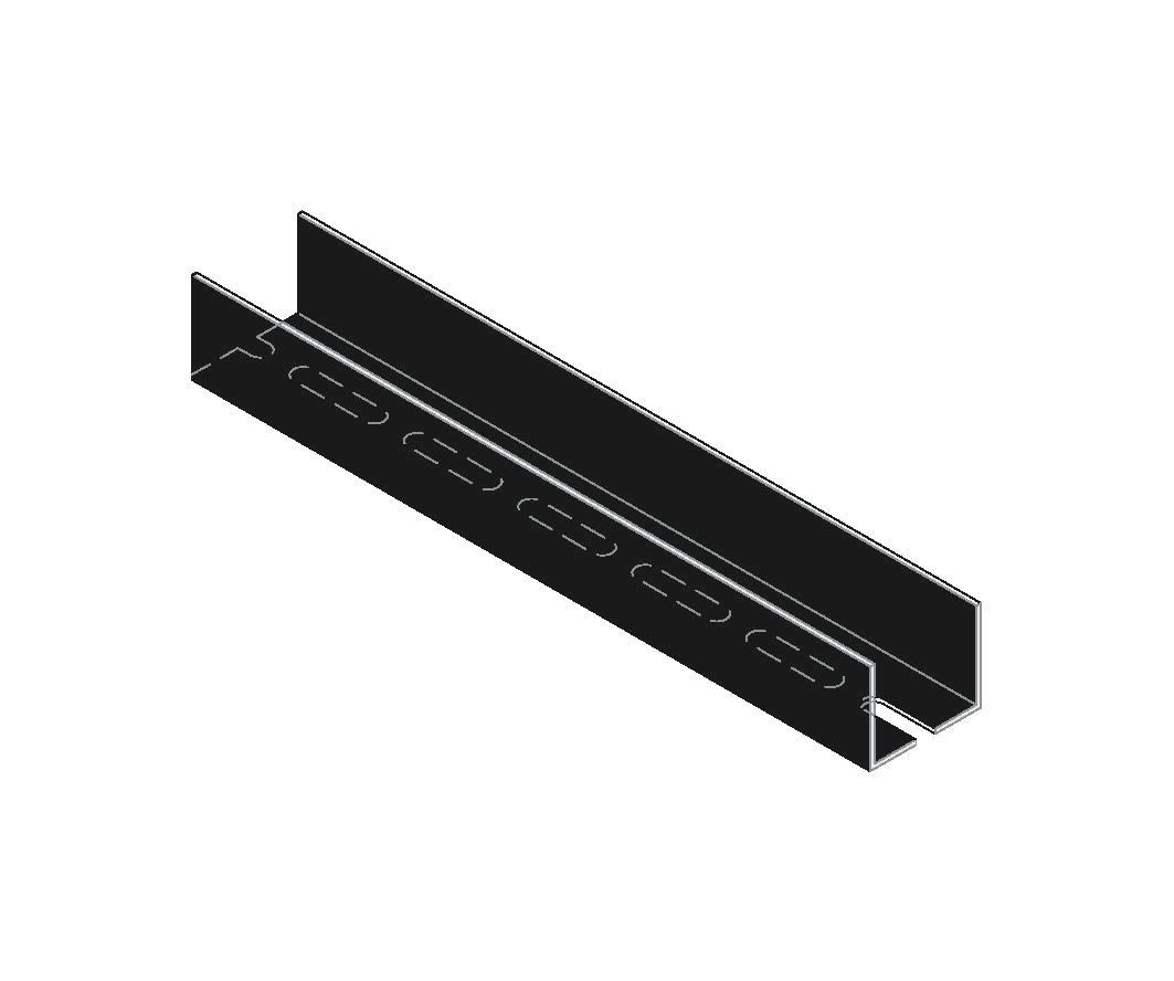 Knauf UA slotted hole C3-C5M black 50x40x2mm 3500mm