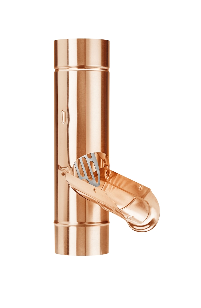 Grömo CU-Regenwasserklappe DN100 mit Edelstahlsieb V2A