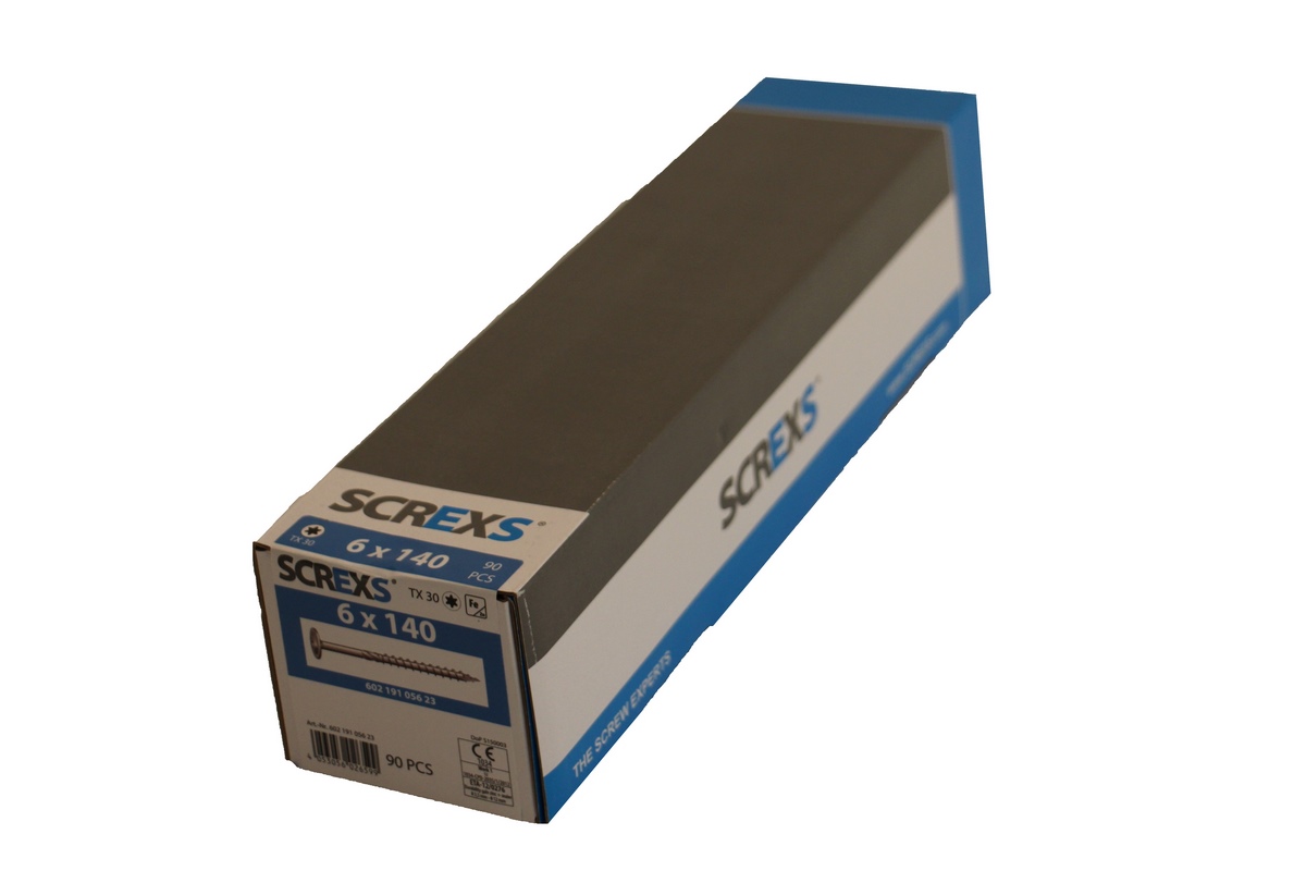 SWG Wood construction screw Vz Tx 30 6.0x140 w. disc head disc head - 90 pieces