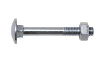 SWG Flachrundkopfschraube vz m. Mutter DIN 603 8x120 - 50 Stück