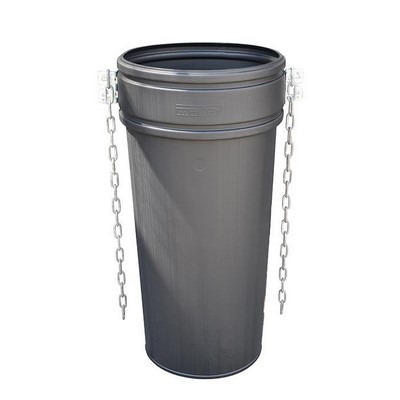 müba plastikowa tuba ochronna czarna z 2 łańcuszkami
