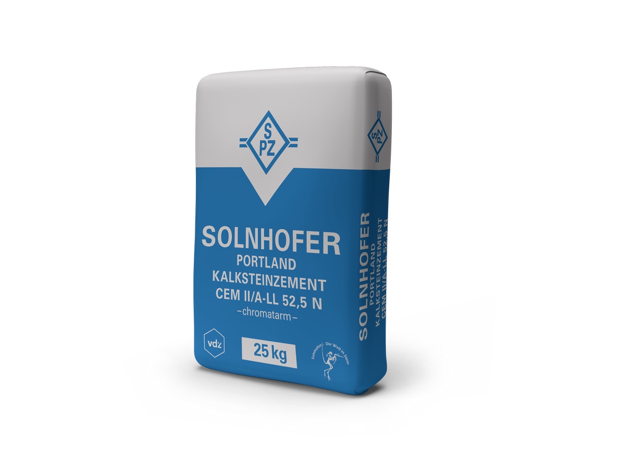 Solnhofer Cement portlandzki wapienny CEM II A-LL 52,5 N 25kg Wysokiej jakości cement