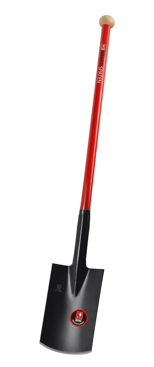 Ideal KRAFTSPATEN gardener's mould w. red powder-coated. tubular steel handle 92 cm