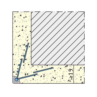 Maisch kątownik do prostowania drutu na zewnątrz 15mm 2.95m 01159 295,0 10 f. Okrągły łuk z krawędzią PVC