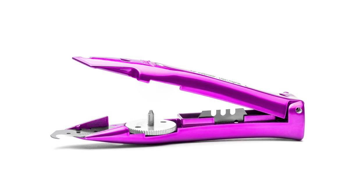 Nóż uniwersalny Delphin®-03 Style Edition Candy Violet z plastikową pochwą