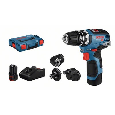 Bosch cordless drill GSR 12V-35 FC 2x3.0 Ah with accessories in L-BOXX