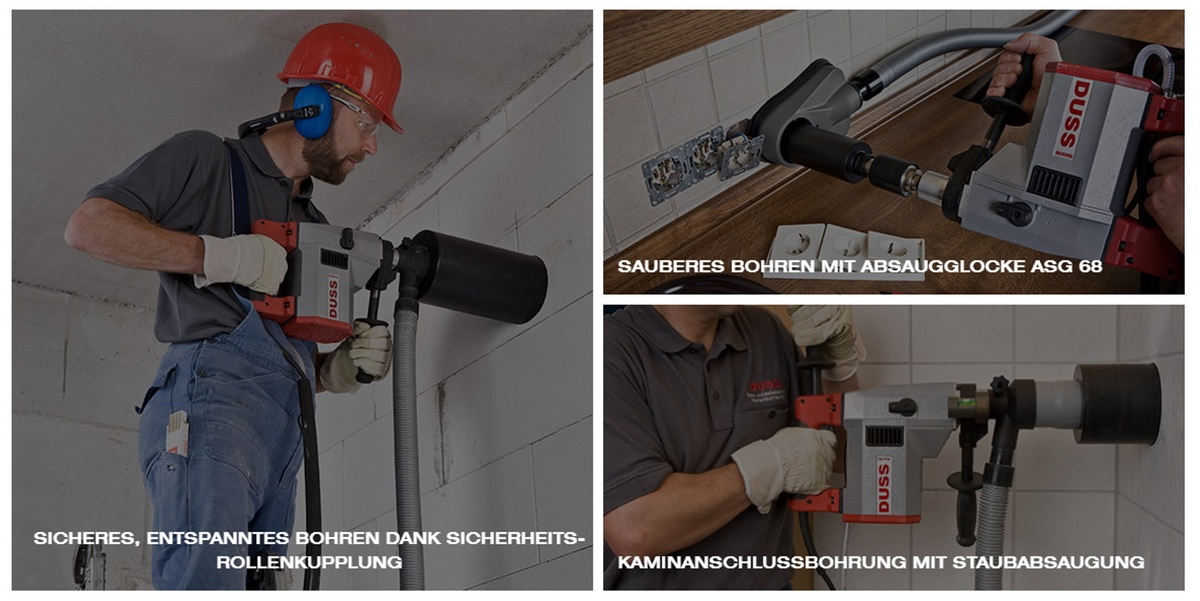 Duss Diamantbohrmaschine DIA303 W SET 2 inkl. Bohrständer BS 160 und Befestigung