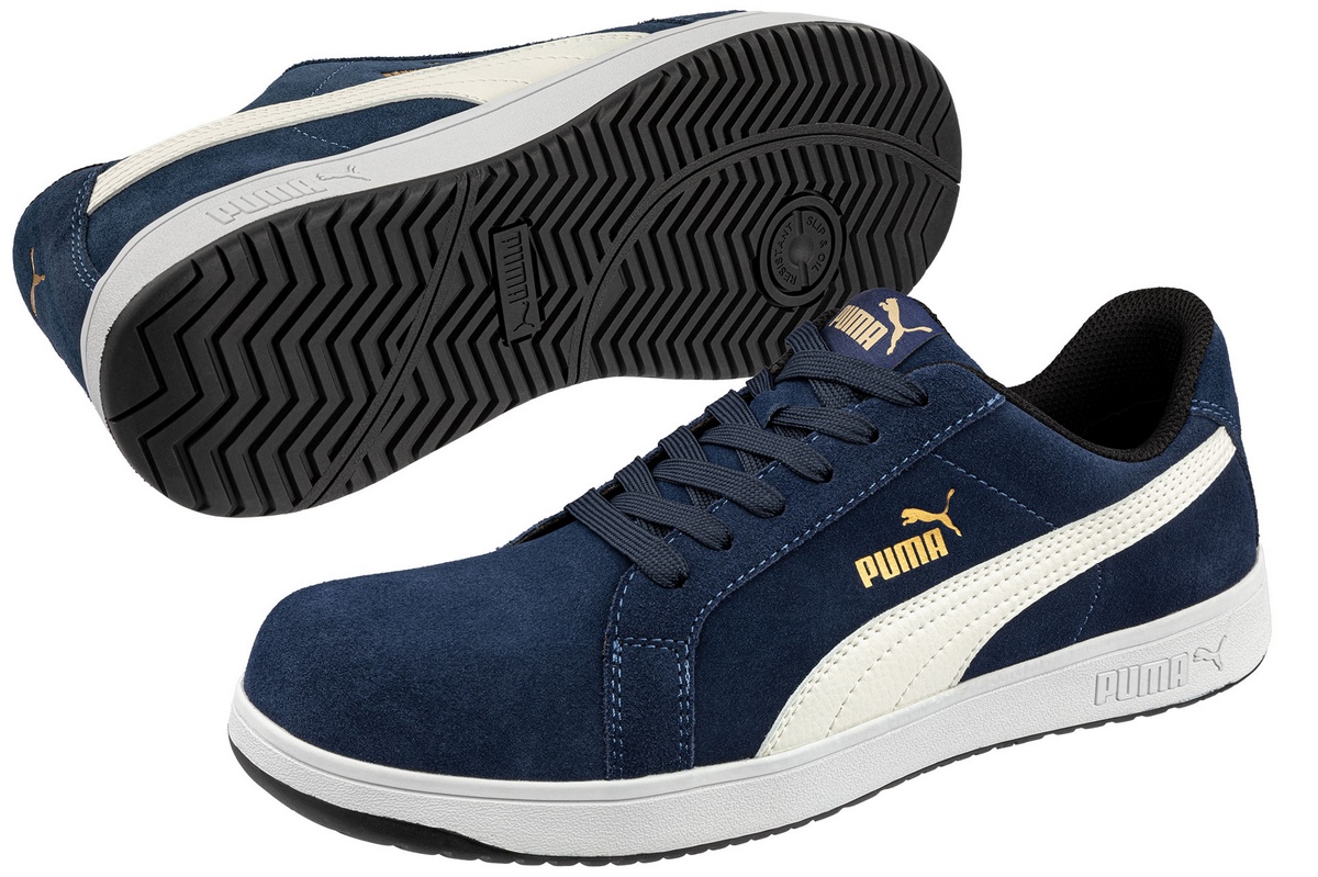 Puma Iconic Suede Navy Low S1PL ESD FO HRO SR safety shoe blue size 43