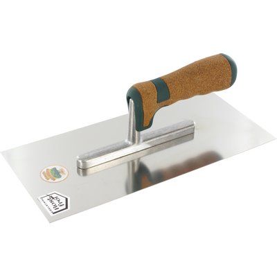 Triuso smoothing trowel 28x13cm series cork handle stainless steel not serrated