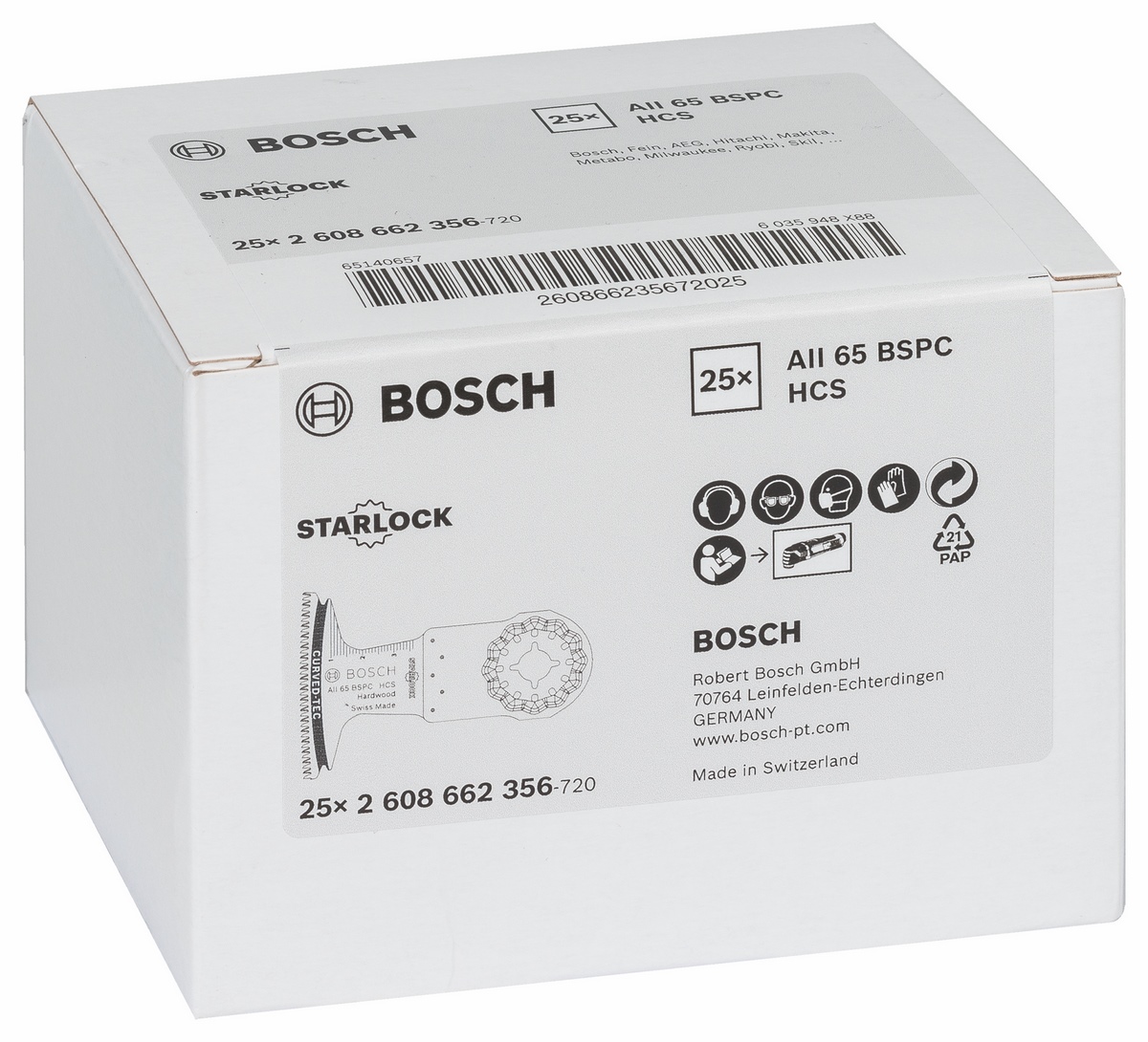 Bosch plunge-cut saw blade HCS hardwood AIZ 65 BSC